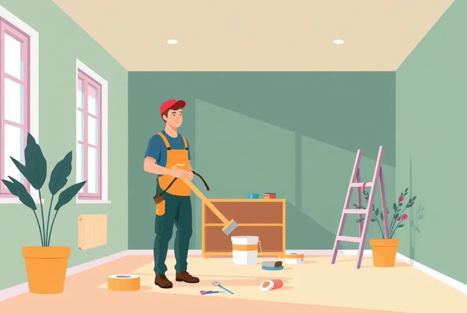 Intérieur rénové après travaux de peinture à Viroflay